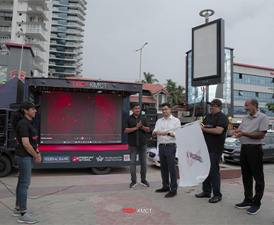 TEDxKMCT Truck Flagged Off by Kozhikode District Collector Mr. Snehil Kumar Singh, IAS