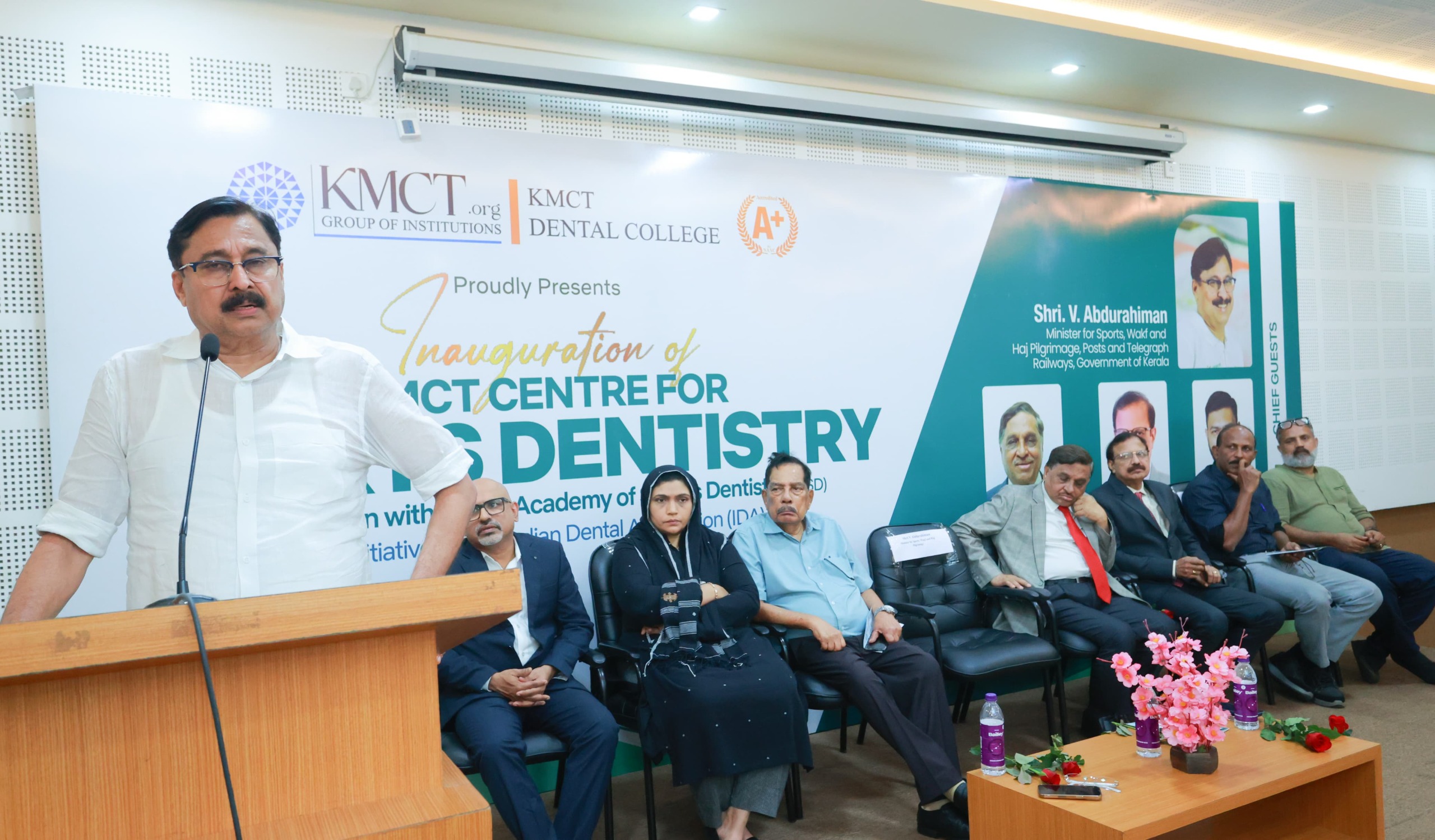 KMCT Centre for Sports Dentistry Inaugurated by Minister of Sports Shri V. Abdurahiman at KMCT Dental College